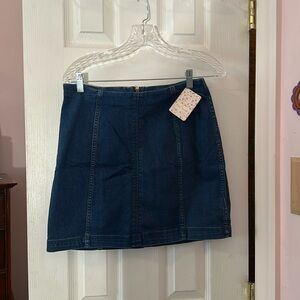 NWT FreePeople denim skirt .   Size 12